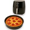 Terryshop74 Teglia Per friggitrice ad aria, mini teglie 20 cm ideali per friggitrici da 5-8 litri cottura dietetica senza grassi e oli, piatti perfetti, Antiaderente (Rotonda, 1, Unità)