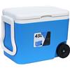 WAGLOS 45L di bevande per box di birra all'aperto Incubatore frigorifero con ruote Frigorifero di freschezza portatile 24 ore di freddo,Nero