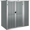 vidaXL Capanno per Attrezzi Grigio 161x89x161 cm in Acciaio Zincato