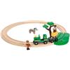 BRIO World - Starter Set Ferrovia Safari, Set Costruzioni Trenino in Legno da 17 Pezzi, Giocattolo per Bambino e Bambina 3+ Anni