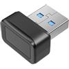 Generic Lettore di impronte digitali portatile per PC | Dongle per scanner di impronte digitali a 360 gradi | Sensore di impronte digitali USB | Scanner biometrico touch | Accesso rapido al dispositivo di