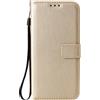 LENGRACE Cover per Samsung Galaxy S23 ULTRA Custodia a Libro Portafoglio in Pelle,Protezione Flip Case con Porta Carte Antiurto Custodia per Samsung Galaxy S23 ULTRA-Oro