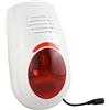 FP-Tech FP-LBW03 Sirena Wireless Esterna per Antifurto, Bianco