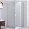 Megistore | Box doccia in cristallo temperato 6mm trasparente con maniglie e profili cromati porte scorrevoli apertura angolare (80x120cm)