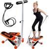ZEMBSOYA Stepper Silenzioso con Display LED, Carico Massimo 400 Libbre, Antiscivolo, Idraulico, Arancione