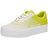Calvin Klein Jeans Bold Vulc FLATF Low Lth in SAT YW0YW01293, Sneaker vulcanizzate Donna, Giallo (Sulphur/Creamy White), 39 EU