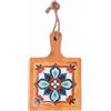 Villa d'Este Home Tivoli Tagliere in legno di bambù e ceramica, 19,5 x13 cm, Tradizione