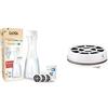Laica BK31A Bottiglia Filtrante in Vetro Glassmart, 3 Filtri Fast Disk Inclusi, 360 Litri di Acqua Filtrata Istantaneamente+Filtro Fast Disk per Bottiglia Filtrante, Brevettato a Carboni Attivi