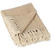 DII Rustic Farmhouse Cotone Chevron Coperta con Frange per Poltrona, Divano, Picnic, Campeggio, Spiaggia, e l' Uso Quotidiano, 127 x 152,4 cm - Urban Chevron Minerale Urbano a Zig-Zag Stone