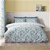 Catherine Lansfield Tilly - Set copripiumino matrimoniale reversibile con federe, motivo floreale, colore: blu