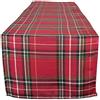 DII Holiday Dining Table & Kitchen Décor Tessuto Metallico, Poliestere, Plaid Tartan Rosso, 108 x 14 (Runner)