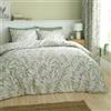 Catherine Lansfield Set copripiumino singolo reversibile con federe verde con foglie di acetosa