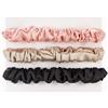 Michooyel 3Pcs 1.5Cm Mini Scrunchies per Capelli in Seta 100% Pura Seta, Elastici per Capelli Donne e Ragazze Silk Scrunchies Fascia a Coda di Cavallo