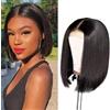 IFLY Human Hair Wig 4x4 Lace Front Wig Human Hair Bob Straight Wig for Women Natural Brazilian Short Wigs Human Hair 150% Density Natural Black Color 8 Inches
