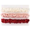 Michooyel 3Pcs 1.5Cm Mini Scrunchies per Capelli in Seta 100% Pura Seta, Elastici per Capelli Donne e Ragazze Silk Scrunchies Fascia a Coda di Cavallo