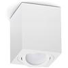 LumenTEC Faretto LED sporgente, plafoniera LED sporgente da soffitto in alluminio bianco quadrato 80 mm x 84 mm CUBO (CUBO bianco)