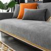 FGHUF Copridivano 3 Posti con Penisola Ciniglia, Stile Moderno E Minimalista, Telo Copridivano con Tessuto Super Morbido Universale, Fodera per Divano Antiscivolo Antimacchia