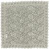 HOME ZEN HOUSEHOLD LINEN TOVAGLIA COPRITAVOLO CENTROTAVOLA RUNNER PIZZO MACRAME' LUSSO (QUADRATO 90X90 CM, DISEGNO FELCE COLORE GRIGIO CHIARO)