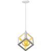 PETITES ECREVISSES Lampada a Sospensione E27 Industriale Vintage Lampadario soggiorno Forma Cubo Gabbia Metallo Paralume Ø22cm Retrò Lampada da soffitto Cucina Soggiorno
