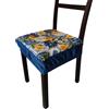 SalGiu Cuscini Sedia Cucina Con Fascia Elastica (set da 6) Stile Capri Limoni Imbottito Sfoderabili 40x40 (Blu)