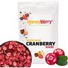 Honeyberry Fette di Mirtilli Rossi Liofilizzati 100g - Frutta Liofilizzata - Mirtillo Rosso Disidratato - Frutta Disidratata - Mirtilli Rossi Secchi Perfetti per Dolci, Decorazioni, Muesli e Dessert