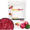 Honeyberry Mirtilli Rossi Liofilizzati a Pezzi 100g - Frutta Liofilizzata - Mirtillo Rosso Disidratato - Frutta Disidratata - Mirtilli Rossi Secchi Perfetti per Dolci, Decorazioni, Muesli e Dessert