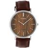 Oozoo Brown Orologio d'epoca Castano scuro grande, 40 mm