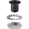 HALDER Push & Go Buchse Hinterschaft, Presa Posteriore Unisex-Adulti, Nero, Ø 9,5 x 1/23 mm