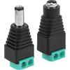 Agatige Jack di alimentazione CC femmina, connettore di alimentazione CC da 5,5x2,1 mm Adattatore di alimentazione CCTV maschio femmina Connettore presa di saldatura audio per fotocamera (Verde)