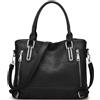 Long Keeper Borsa Pelle Donna - Borsa a Mano Tracolla Pelle PU Elegante Borse a Spalla Hobo Borsetta Donna Moda Impermeabile Pelle Borsa Shopper (Nero)