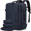 LOVEVOOK Zaino da Viaggio Aereo Bagaglio a Mano 40L Grande Borsa da Cabina per Voli Impermeabile Antifurto Zaino Viaggio Uomo Donna 17,3 Pollici Zaino Porta PC per Scuola Lavoro Trekking, Blu Scuro