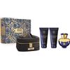 CONFEZIONI REGALO Versace Cofanetto Dylan Blue Pour Femme Eau de Parfum 100ml con Shower Gel 100ml, Body Lotion 100ml e Beauty