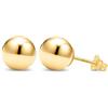 KEZEF Orecchini d'oro giallo 14K Orecchini riempibili Borchie a sfera 8 mm