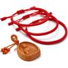 LUCKY BUDDHIST 3 Bracciali Tibetani Buddisti Regolabili - Bracciali in Corda Intrecciata per Uomo e Donna - Include Portachiavi Buddha in Legno