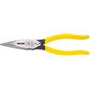 Klein Tools, D203-8NCR, Pinza a crimpare a becco lungo, temprata a induzione e più pesante per una maggiore potenza di taglio, 20,3 cm