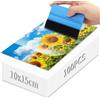 Mbsomnus 100 Pezzi Fogli per Plastificatrice A6 Autoadesivi con Spatola Carta per Plastificare 10.4x15.4cm Trasparente per Foto e Biglietti da Visita Documento Nessuna Macchina Richiesta