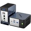 GMKtec EVO-X1 AI Mini PC AMD Ryzen AI 9 HX-370 Serie (5,1 GHz) Mini Computer da Gaming, 32 GB LPDDR5X 1 TB PCIe 4.0 SSD, supporta 11 Pro, Display Triplo 8K, WiFi 6 & Interfaccia USB4/Oculink
