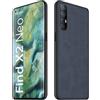 Duxsmei Cover per Oppo Find X2 Neo 5G Custodia in Pelle Scamosciata PU e TPU, Anti-Shock Anti-Graffio Anti-Scivolo Ultra Leggera Cover di Lusso per Oppo Find X2 Neo 5G, per Uomini Donne (Blu)