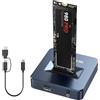Freegene ACASIS Lettore NVME SSD Adattatore, 10Gbps NVME SSD Reader Adattatore NVMe per PCIe M-Key and B+M Key SATA-Based SSD 2230/2242/2260/2280 con UASP, NVME to USB Docking Station (Grigio)