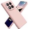 Ikziwreo Cover per Xiaomi Redmi Note 14 Pro 5G,Custodia in Silicone Morbido TPU Liquido,Case Protettiva Gomma Antiurto - Rosa