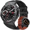 LIGE GPS Smartwatch Uomo DM3, Corpo in Acciaio Inox,5ATM Impermeabile Orologio Fitness con 70+ Modalità Sport/24H Monitoraggio,500mAh,AMOLED,Chiamate Bluetooth Orologio Militare Uomo per Android iOS