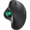 Nulea M501 Mouse Trackball senza fili, mouse ergonomico ricaricabile, tracciamento preciso e fluido, connessione a 3 dispositivi (Bluetooth o 2.4G), compatibile con PC, laptop, Mac, Windows.