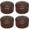 SKIR'CO Tappi rotondi in plastica marrone per pali di recinzione, 60 mm, 4 pezzi, colore marrone, RAL 8028