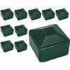 SKIR'CO (10 pezzi) Tappi per pali di recinzione, quadrati 40 x 40 mm Tappi in plastica verde per pali di recinzione, colore verde muschio RAL 6005