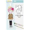 Avenue Mandarine My Mandarine PP043C - kit creativo per bambino- bambolina in cotone stampato da dipingere -a partire dai 6 anni - OLIVIA