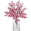 Generic Superflower - 3 pezzi da 50 cm di fiori artificiali di ciliegio, piante artificiali decorative, fiori artificiali, decorazione per casa, matrimoni, feste, uffici, balconi e giardini (Rosa Intenso)