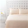 Bassetti Trapuntino Singolo Primaverile Estivo 90 gr/mq in Cotone, Copriletto Trapuntato Letto Singolo 170x260cm (1-Avorio)