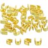 QUARKZMAN 40pz Fermi per Cerniere Lampo - #3#5 Forma a U Fermi Superiori per Borse Cappotti Giacche Cerniere Lampo Chiuse Sostituzione Tono Oro (Ogni Misura 20pz)