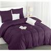 Utopia Bedding Copripiumino Matrimoniale 240x220 - Microfibra Copripiumino 240x220cm + Federe 65x65cm (Viola)