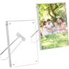 lalago 2 pz cornici magnetiche per foto 13 x 18 cm, cornici fotografiche in acrilico da 7 pollici per uso verticale, cornici magnetiche in acrilico per foto